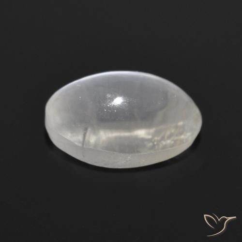 Silimanita Ojo de Gato Gris muy claro natural de 1.28 ct, Ovalada, Transparente