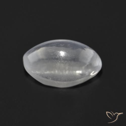 Silimanita Ojo de Gato Blanco claro natural de 1.49 ct, Ovalada, Transparente