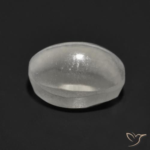 Silimanita Ojo de Gato Gris muy claro natural de 1.60 ct, Ovalada, Transparente