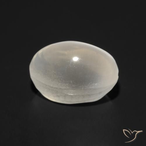 Silimanita Ojo de Gato Blanco cálido natural de 1.43 ct, Ovalada, Transparente