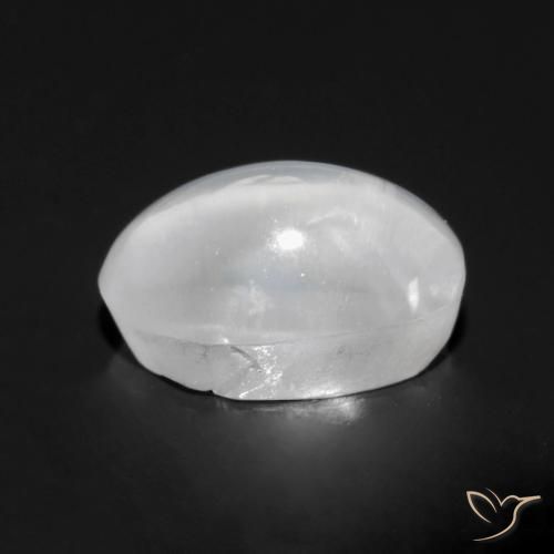 Silimanita Ojo de Gato Blanco natural de 1.53 ct, Ovalada, Transparente