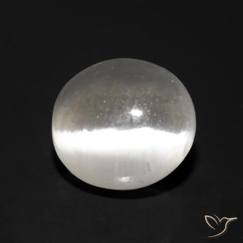 Silimanita Ojo de Gato Gris muy claro natural de 1.56 ct, Ovalada, Transparente