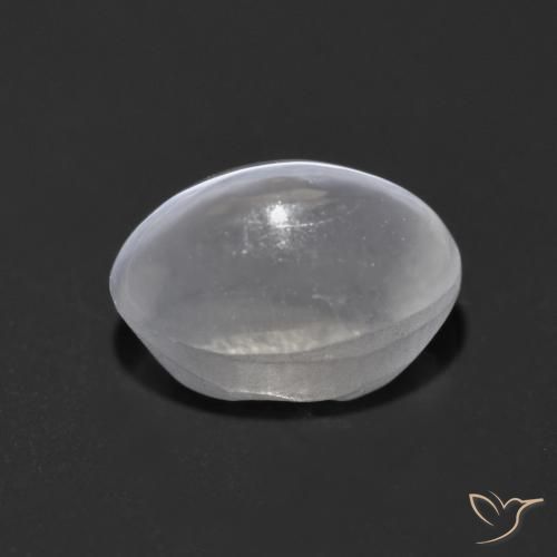 Silimanita Ojo de Gato Blanco natural de 1.37 ct, Ovalada, Transparente