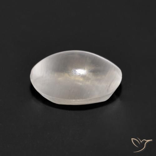 Silimanita Ojo de Gato Gris muy claro natural de 0.96 ct, Ovalada, Transparente
