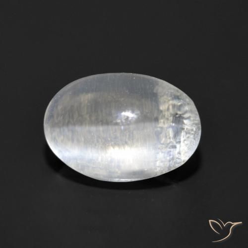 Silimanita Ojo de Gato Blanco natural de 1.21 ct, Ovalada, Transparente