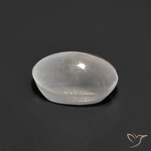 Silimanita Ojo de Gato Gris muy claro natural de 1.27 ct, Ovalada, Transparente