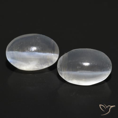 2.15ctw Natural Gris muy claro Silimanita Ojo de Gato, Ovalada, Transparente
