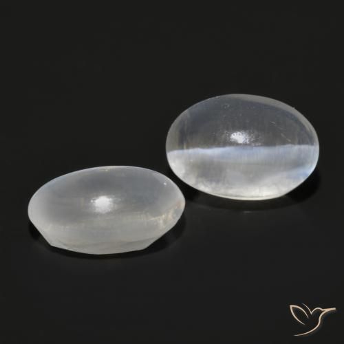 Gemas de Silimanita Ojo de Gato Gris muy claro natural de 2.15 ct, Ovalada, Transparente