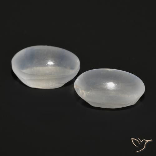 Gemas de Silimanita Ojo de Gato Gris muy claro natural de 2.15 ct, Ovalada, Transparente