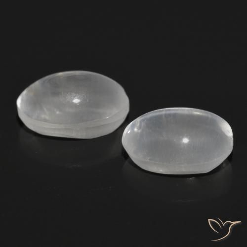 Gemas de Silimanita Ojo de Gato Gris muy claro natural de 2.28 ct, Ovalada, Transparente