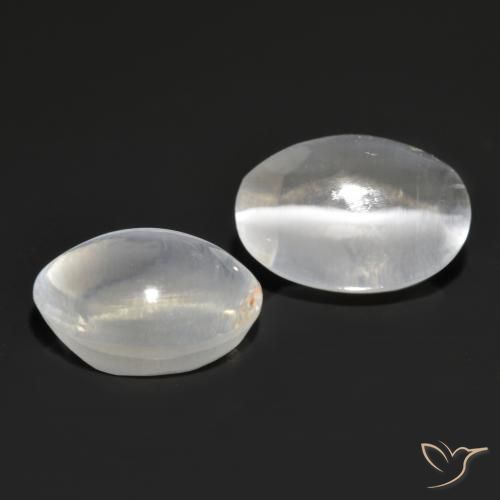Gemas de Silimanita Ojo de Gato Gris muy claro natural de 2.71 ct, Ovalada, Transparente