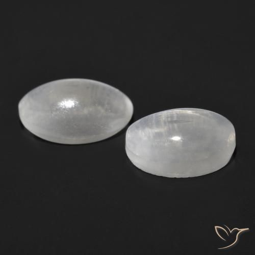 Gemas de Silimanita Ojo de Gato Gris muy claro natural de 2.27 ct, Ovalada, Transparente