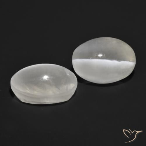 Gemas de Silimanita Ojo de Gato Gris muy claro natural de 2.75 ct, Ovalada, Transparente