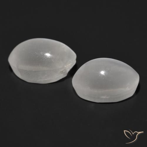 Gemas de Silimanita Ojo de Gato Gris muy claro natural de 2.32 ct, Ovalada, Transparente