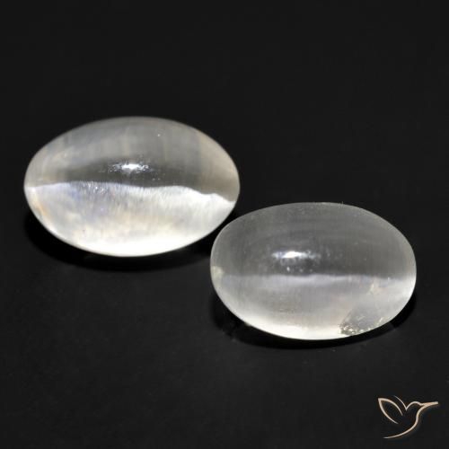 2.53ctw Natural Gris muy claro Silimanita Ojo de Gato, Ovalada, Transparente