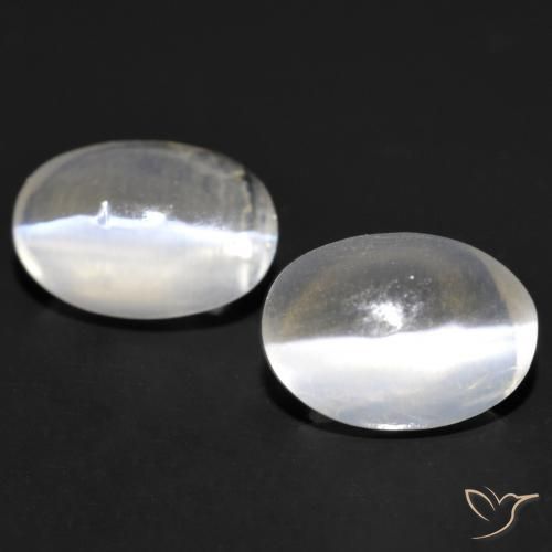 1.89ctw Natural Gris muy claro Silimanita Ojo de Gato, Ovalada, Transparente