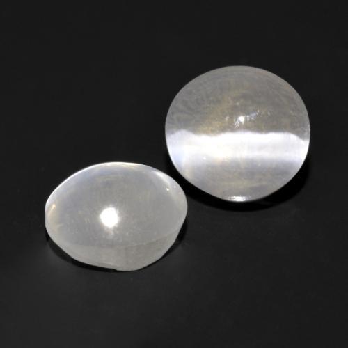 Gemas de Silimanita Ojo de Gato Gris muy claro natural de 1.68 ct, Corte Redondo, Transparente