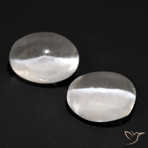 2.57ctw Natural Gris muy claro Silimanita Ojo de Gato, Ovalada, Transparente