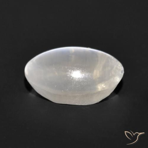 Silimanita Ojo de Gato Gris muy claro natural de 1.24 ct, Ovalada, Transparente