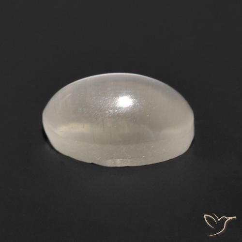 Silimanita Ojo de Gato Gris muy claro natural de 1.14 ct, Ovalada, Translúcido
