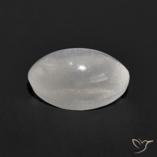 Silimanita Ojo de Gato Gris muy claro natural de 1.24 ct, Ovalada, Transparente