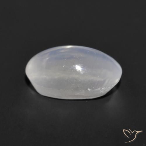 Silimanita Ojo de Gato Gris muy claro natural de 1.14 ct, Ovalada, Transparente