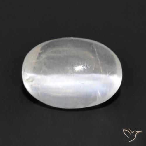 Silimanita Ojo de Gato Gris muy claro natural de 1.13 ct, Ovalada, Transparente