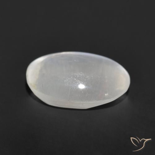 Silimanita Ojo de Gato Gris muy claro natural de 1.13 ct, Ovalada, Transparente