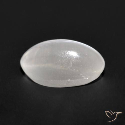 Silimanita Ojo de Gato Gris muy claro natural de 1.19 ct, Ovalada, Transparente