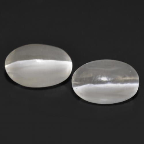 Gemas de Silimanita Ojo de Gato Gris muy claro natural de 1.77 ct, Corte Óvalo, Transparente