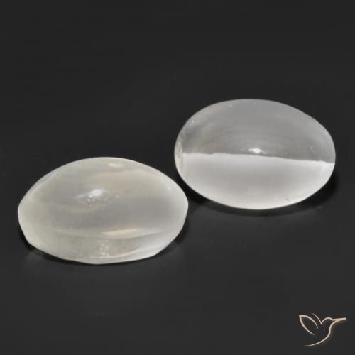 Gemas de Silimanita Ojo de Gato Gris muy claro natural de 2.47 ct, Ovalada, Transparente