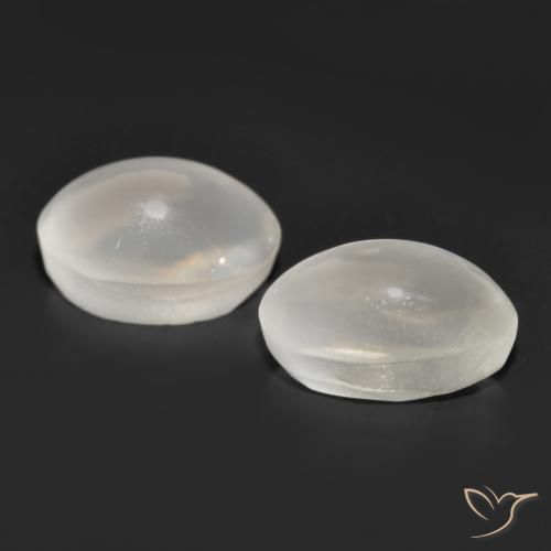 Gemas de Silimanita Ojo de Gato Gris muy claro natural de 2.47 ct, Ovalada, Transparente