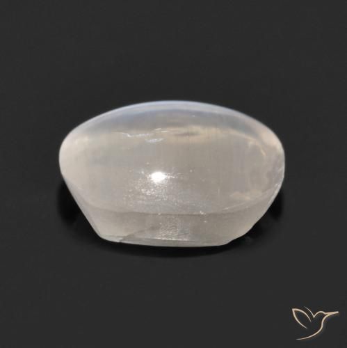 Silimanita Ojo de Gato Gris muy claro natural de 1.11 ct, Ovalada, Transparente