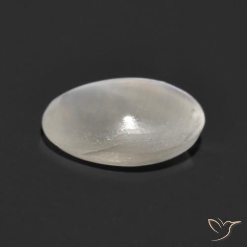 Silimanita Ojo de Gato Gris muy claro natural de 1.17 ct, Ovalada, Transparente
