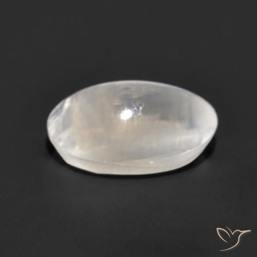 Silimanita Ojo de Gato Gris muy claro natural de 1.17 ct, Ovalada, Transparente