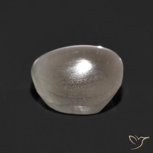 Silimanita Ojo de Gato Gris muy claro natural de 1.49 ct, Ovalada, Translúcido