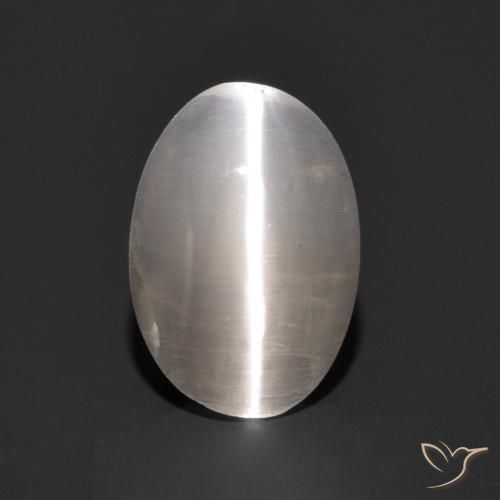 Silimanita Ojo de Gato Gris muy claro natural de 1.48 ct, Corte Óvalo, Transparente