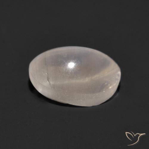 Silimanita Ojo de Gato Gris muy claro natural de 1.18 ct, Ovalada, Transparente