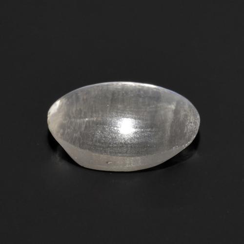 Silimanita Ojo de Gato Gris muy claro natural de 1.03 ct, Corte Óvalo, Transparente