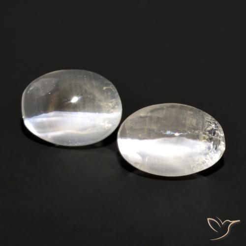 1.82ctw Natural Gris muy claro Silimanita Ojo de Gato, Ovalada, Transparente