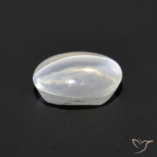 Silimanita Ojo de Gato Blanco claro natural de 1.19 ct, Ovalada, Transparente