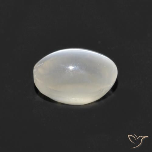 Silimanita Ojo de Gato Blanco cálido natural de 1.06 ct, Ovalada, Transparente