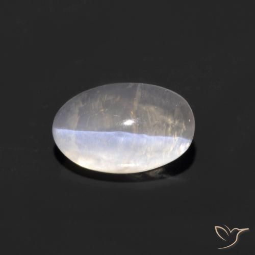 Silimanita Ojo de Gato Blanco natural de 1.34 ct, Ovalada, Transparente
