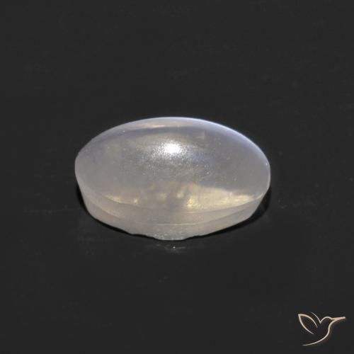 Silimanita Ojo de Gato Blanco natural de 1.34 ct, Ovalada, Transparente