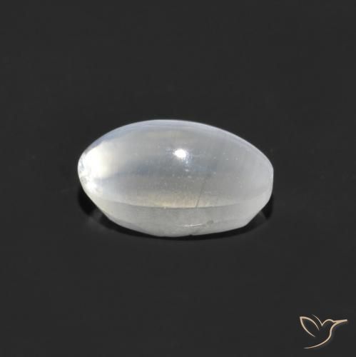 Silimanita Ojo de Gato Blanco natural de 1.10 ct, Ovalada, Transparente
