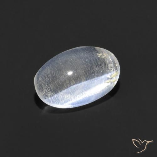 0.80ct Natural Claro Silimanita Ojo de Gato, Ovalada, Transparente