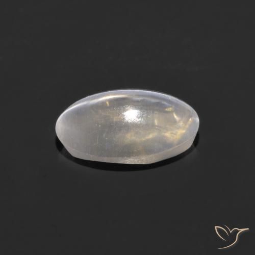 Silimanita Ojo de Gato Blanco claro natural de 0.93 ct, Ovalada, Transparente
