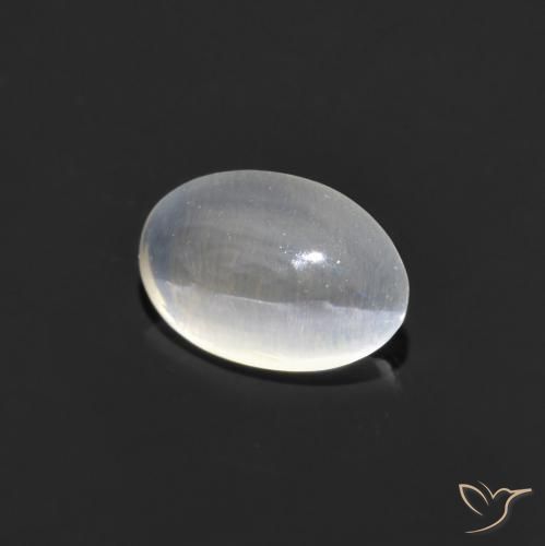 Silimanita Ojo de Gato Blanco claro natural de 0.88 ct, Ovalada, Transparente