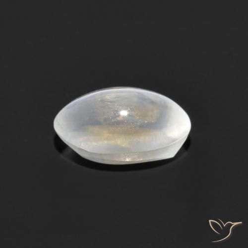 Silimanita Ojo de Gato Blanco claro natural de 0.88 ct, Ovalada, Transparente