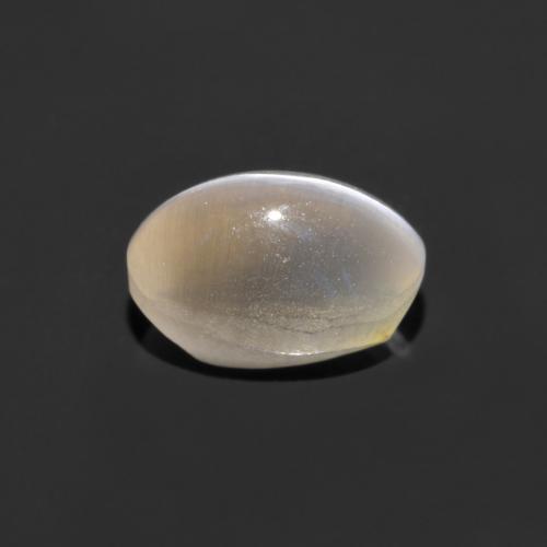 Silimanita Ojo de Gato Blanco cálido natural de 1.21 ct, Corte Óvalo, Transparente